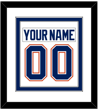 Edmonton Nameplate & Number (Back) Combined - Road White - Signature Tier 2
