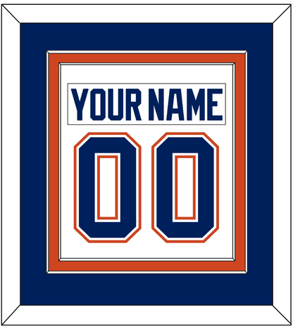 Edmonton Nameplate & Number (Back) Combined - Road White - Signature Tier 3