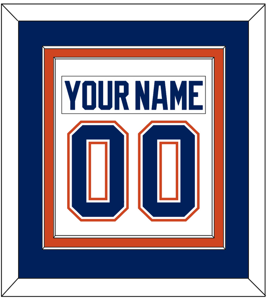 Edmonton Nameplate & Number (Back) Combined - Road White - Signature Tier 3