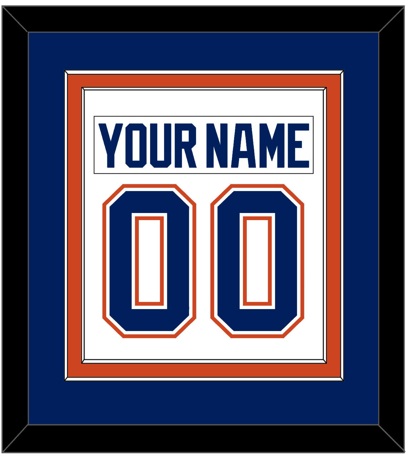Edmonton Nameplate & Number (Back) Combined - Road White - Signature Tier 3