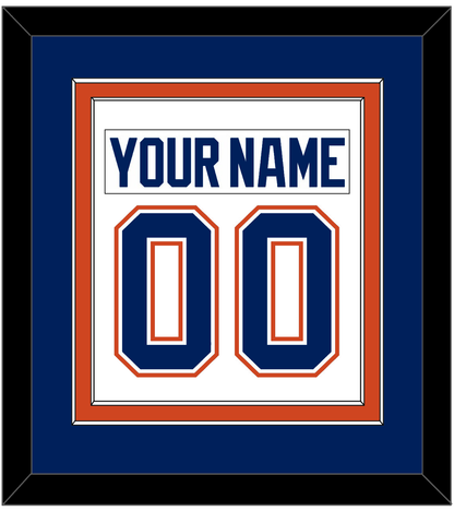 Edmonton Nameplate & Number (Back) Combined - Road White - Signature Tier 3