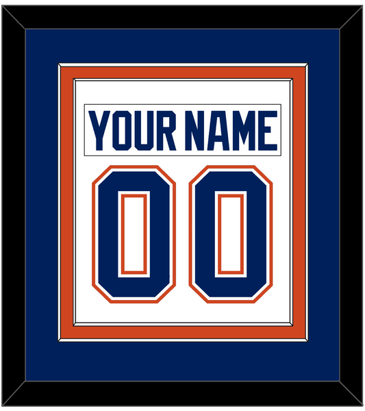 Edmonton Nameplate & Number (Back) Combined - Road White - Signature Tier 3