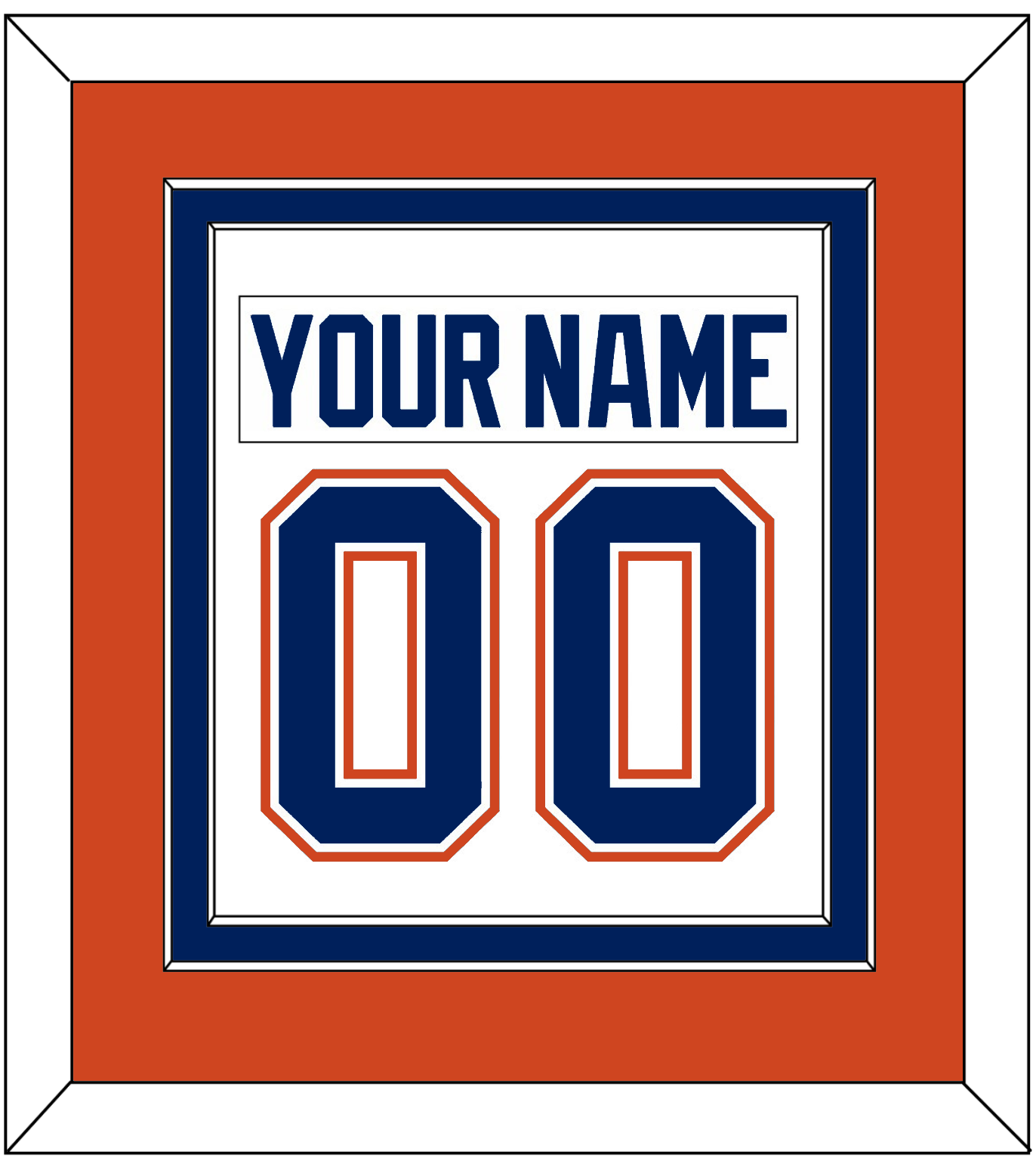 Edmonton Nameplate & Number (Back) Combined - Road White - Signature Tier 4