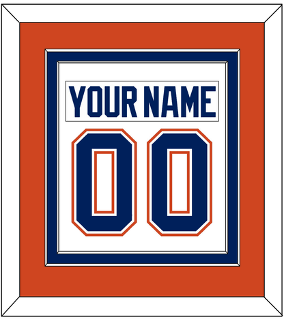 Edmonton Nameplate & Number (Back) Combined - Road White - Signature Tier 4