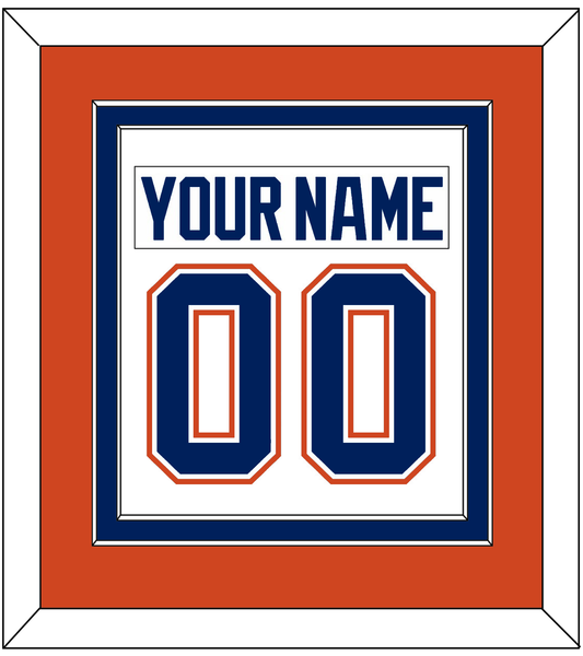 Edmonton Nameplate & Number (Back) Combined - Road White - Signature Tier 4