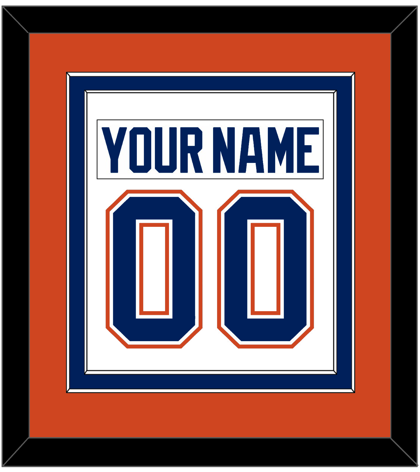 Edmonton Nameplate & Number (Back) Combined - Road White - Signature Tier 4