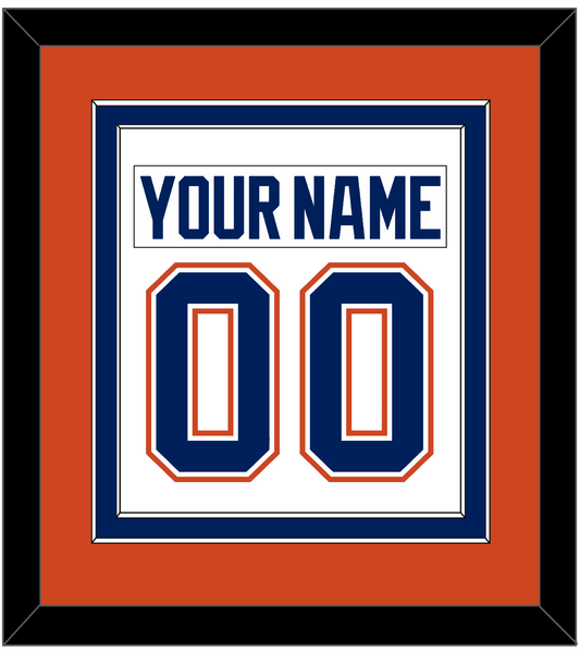 Edmonton Nameplate & Number (Back) Combined - Road White - Signature Tier 4