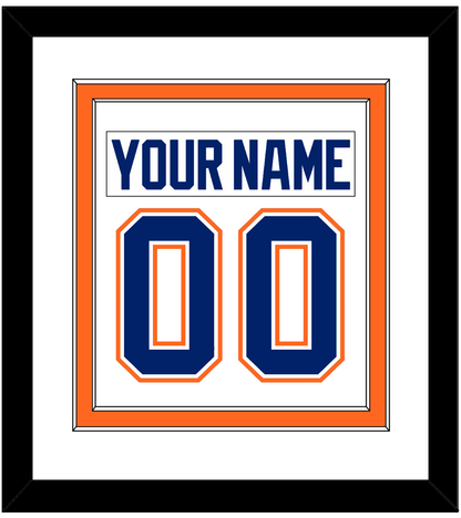 Edmonton Nameplate & Number (Back) Combined - Home White (1981-1994) - Signature Tier 1