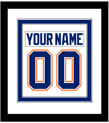 Edmonton Nameplate & Number (Back) Combined - Home White (1981-1994) - Signature Tier 2