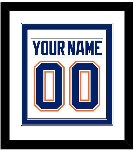 Edmonton Nameplate & Number (Back) Combined - Home White (1981-1994) - Signature Tier 2