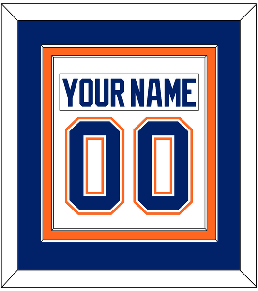 Edmonton Nameplate & Number (Back) Combined - Home White (1981-1994) - Signature Tier 3