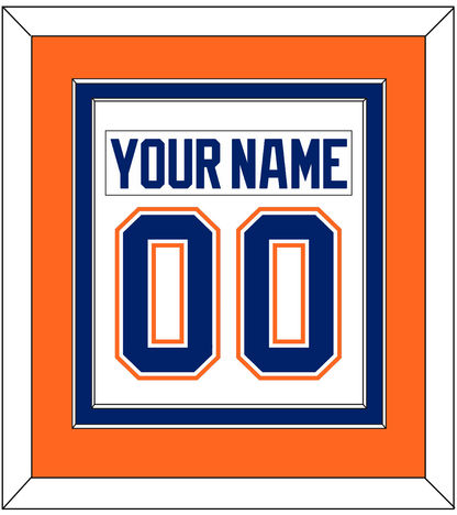 Edmonton Nameplate & Number (Back) Combined - Home White (1981-1994) - Signature Tier 4