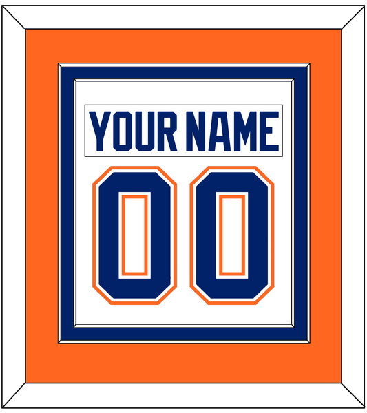 Edmonton Nameplate & Number (Back) Combined - Home White (1981-1994) - Signature Tier 4