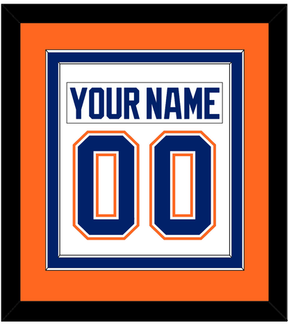 Edmonton Nameplate & Number (Back) Combined - Home White (1981-1994) - Signature Tier 4