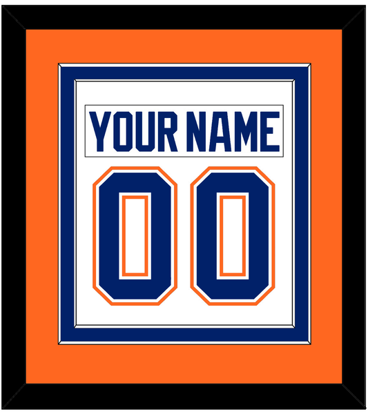 Edmonton Nameplate & Number (Back) Combined - Home White (1981-1994) - Signature Tier 4