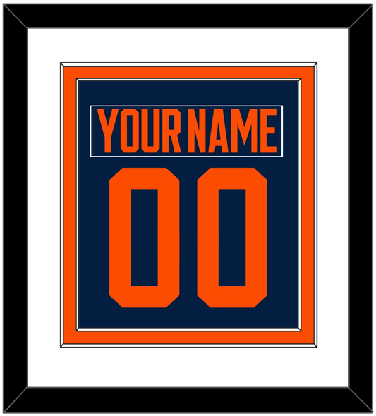 Edmonton Nameplate & Number (Back) Combined - Alternate Navy (2019-2024) - Signature Tier 1