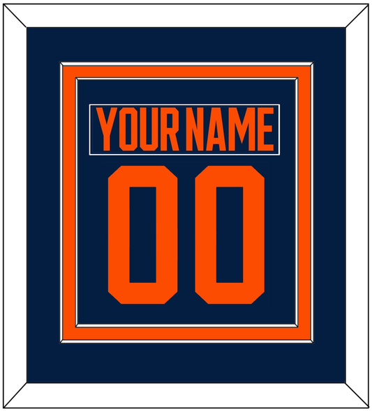 Edmonton Nameplate & Number (Back) Combined - Alternate Navy (2019-2024) - Signature Tier 2