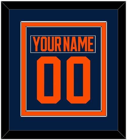 Edmonton Nameplate & Number (Back) Combined - Alternate Navy (2019-2024) - Signature Tier 2