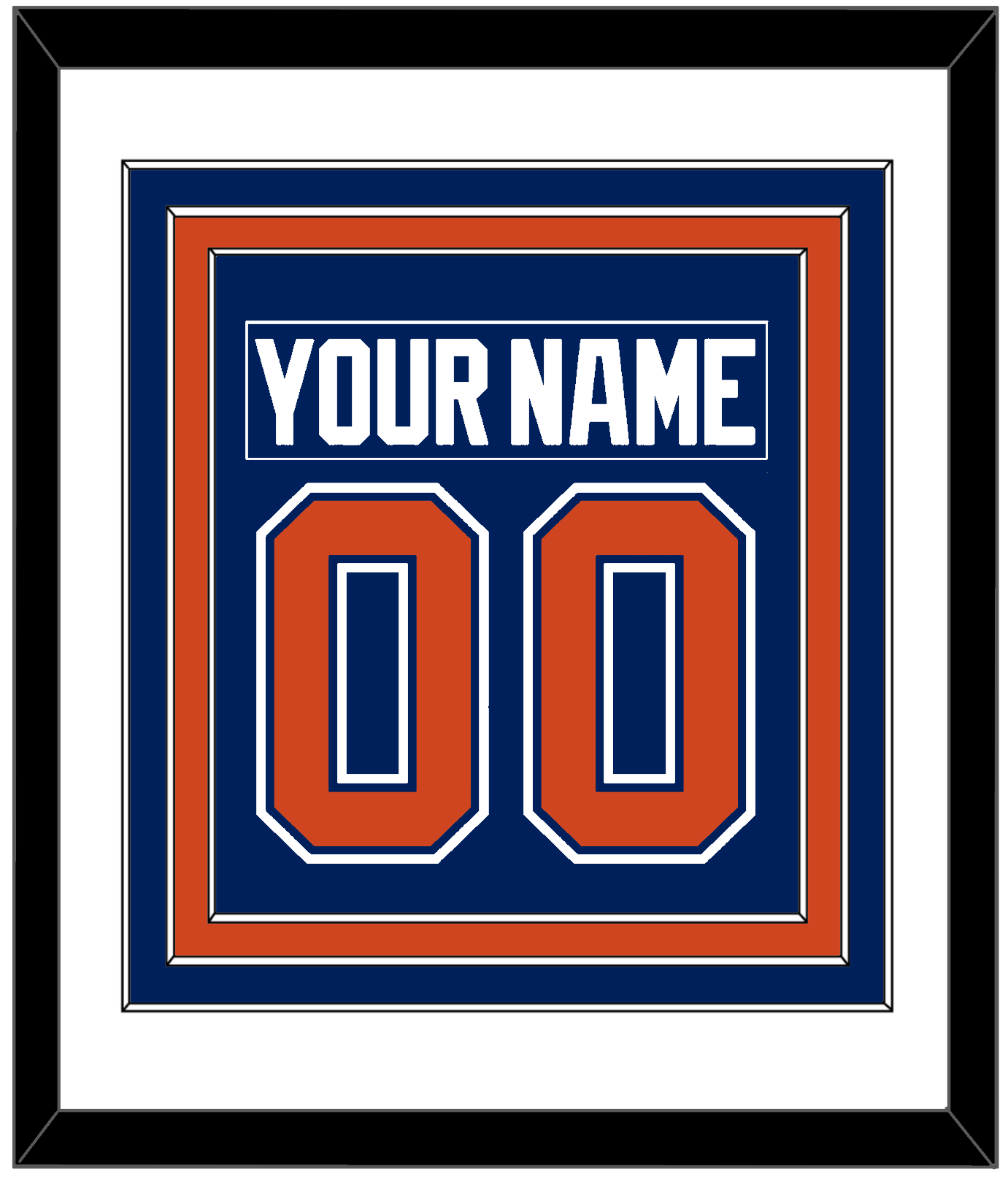 Edmonton Nameplate & Number (Back) Combined - Home Blue - Premier Tier 1