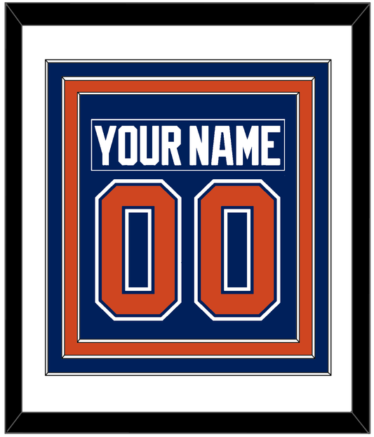 Edmonton Nameplate & Number (Back) Combined - Home Blue - Premier Tier 1