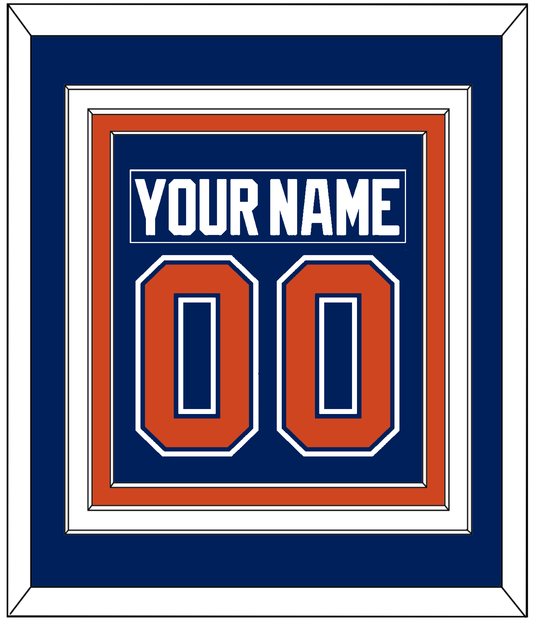 Edmonton Nameplate & Number (Back) Combined - Home Blue - Premier Tier 2