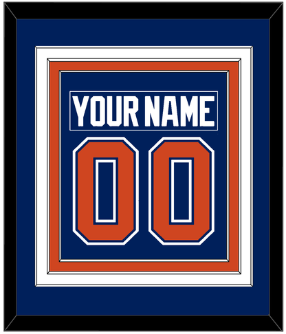 Edmonton Nameplate & Number (Back) Combined - Home Blue - Premier Tier 2