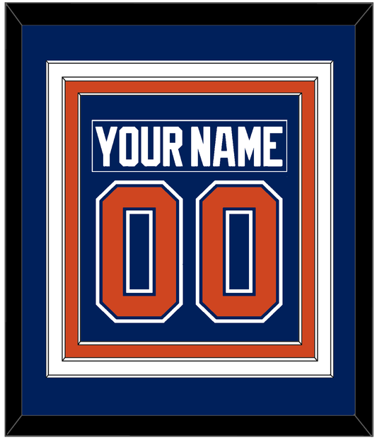 Edmonton Nameplate & Number (Back) Combined - Home Blue - Premier Tier 2