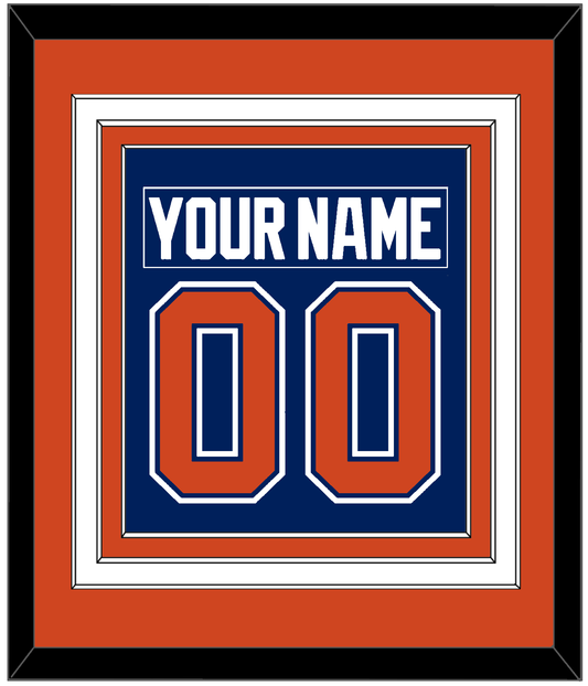 Edmonton Nameplate & Number (Back) Combined - Home Blue - Premier Tier 3