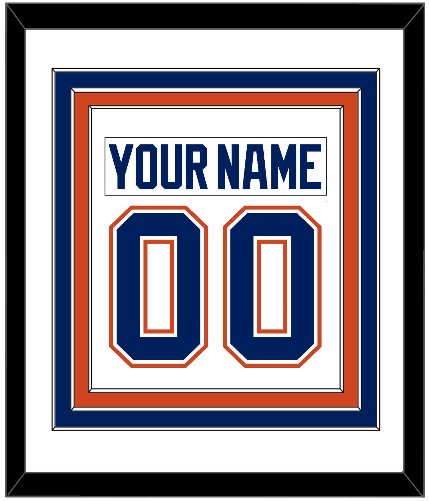 Edmonton Nameplate & Number (Back) Combined - Road White - Premier Tier 1