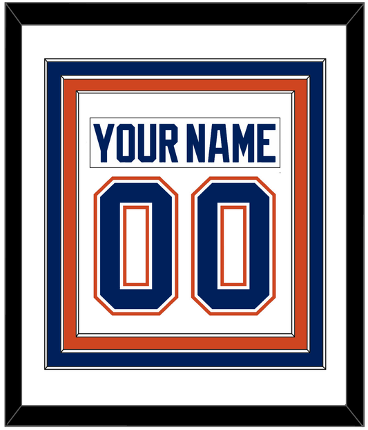 Edmonton Nameplate & Number (Back) Combined - Road White - Premier Tier 1