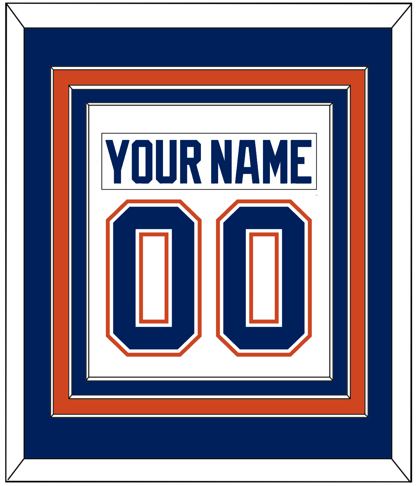 Edmonton Nameplate & Number (Back) Combined - Road White - Premier Tier 2