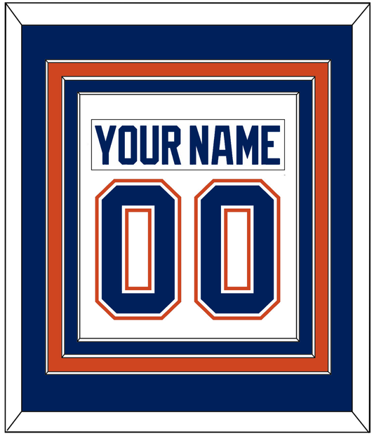 Edmonton Nameplate & Number (Back) Combined - Road White - Premier Tier 2