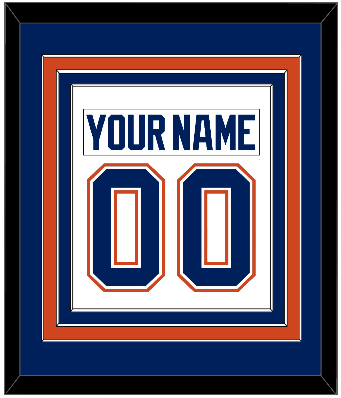 Edmonton Nameplate & Number (Back) Combined - Road White - Premier Tier 2