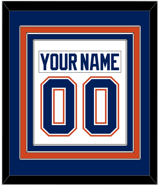 Edmonton Nameplate & Number (Back) Combined - Road White - Premier Tier 2
