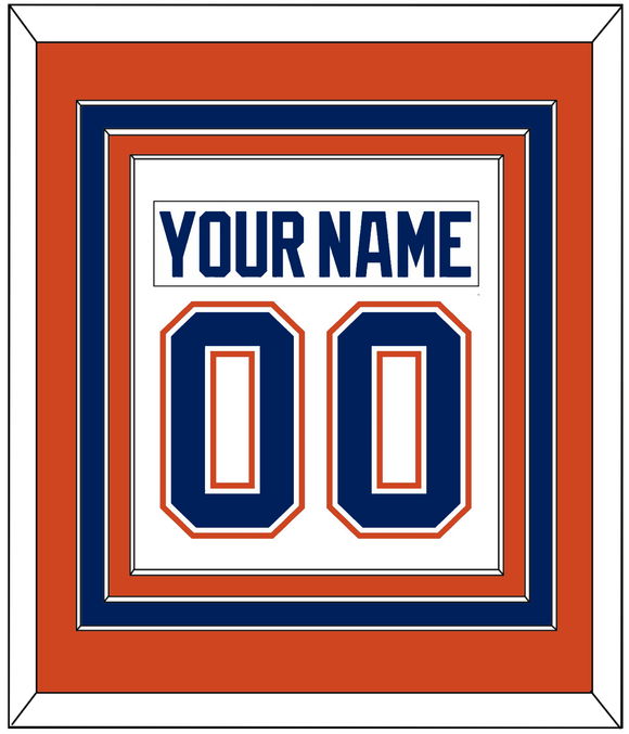 Edmonton Nameplate & Number (Back) Combined - Road White - Triple Mat 3