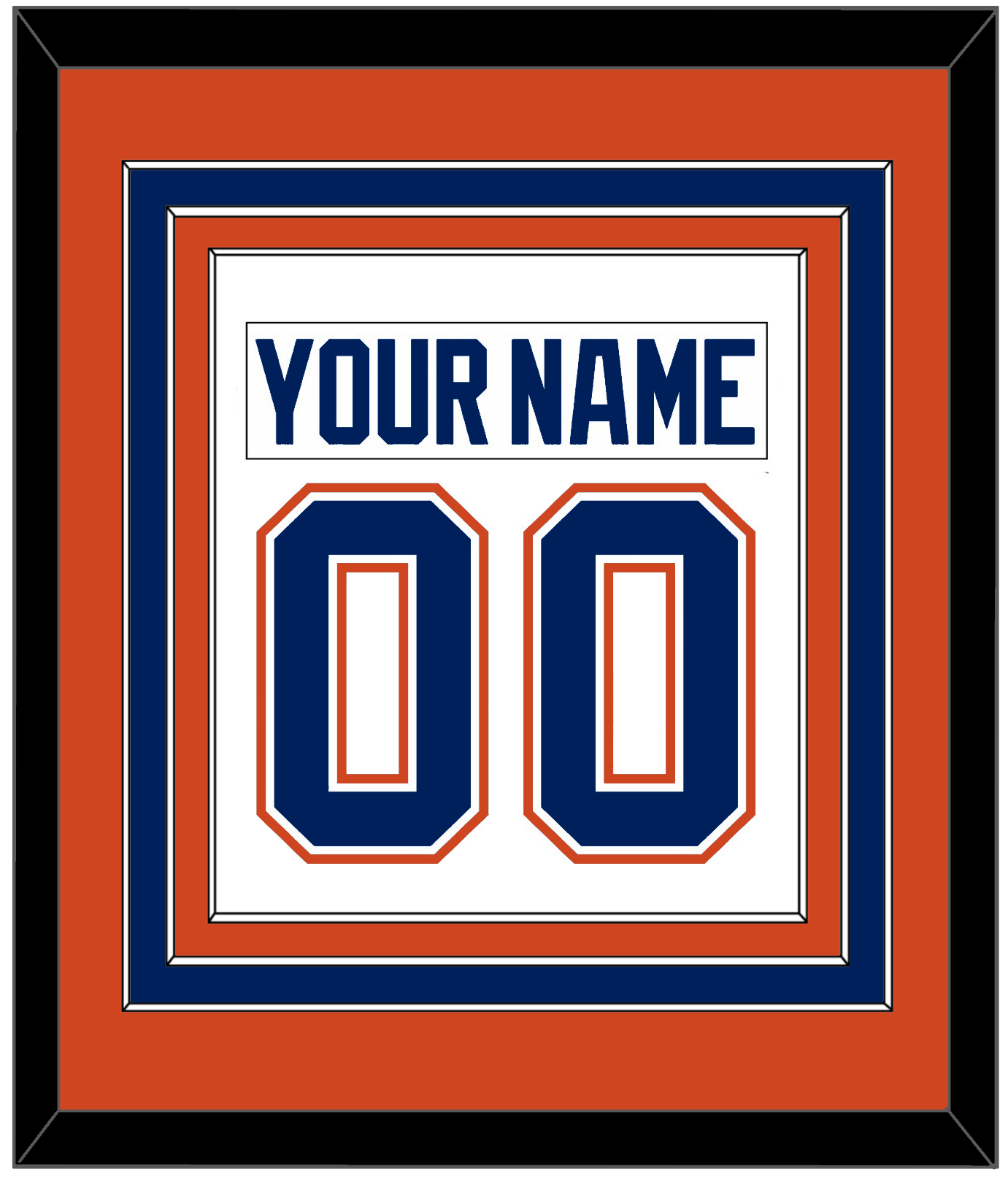 Edmonton Nameplate & Number (Back) Combined - Road White - Premier Tier 3