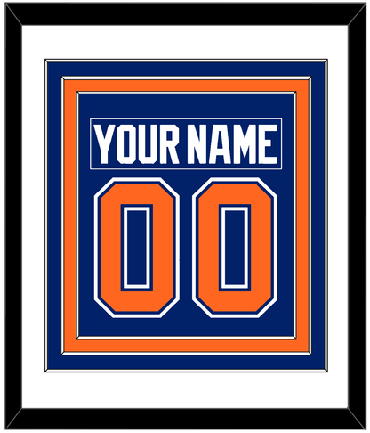 Edmonton Nameplate & Number (Back) Combined - Road Blue (1981-1994) - Premier Tier 1
