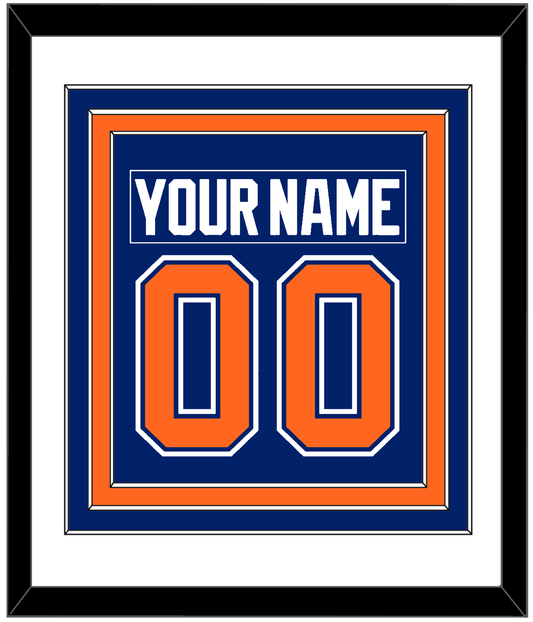 Edmonton Nameplate & Number (Back) Combined - Road Blue (1981-1994) - Premier Tier 1