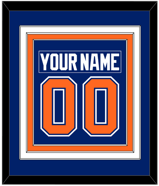 Edmonton Nameplate & Number (Back) Combined - Road Blue (1981-1994) - Premier Tier 2