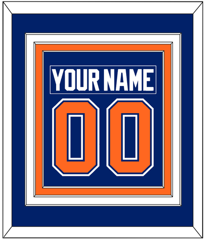 Edmonton Nameplate & Number (Back) Combined - Road Blue (1981-1994) - Premier Tier 2