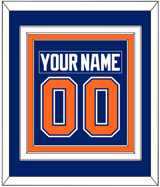 Edmonton Nameplate & Number (Back) Combined - Road Blue (1981-1994) - Premier Tier 2
