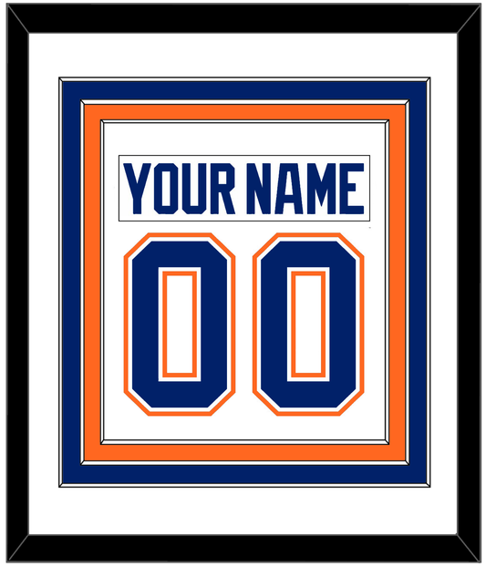 Edmonton Nameplate & Number (Back) Combined - Home White (1981-1994) - Premier Tier 1