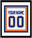 Edmonton Nameplate & Number (Back) Combined - Home White (1981-1994) - Triple Mat 1