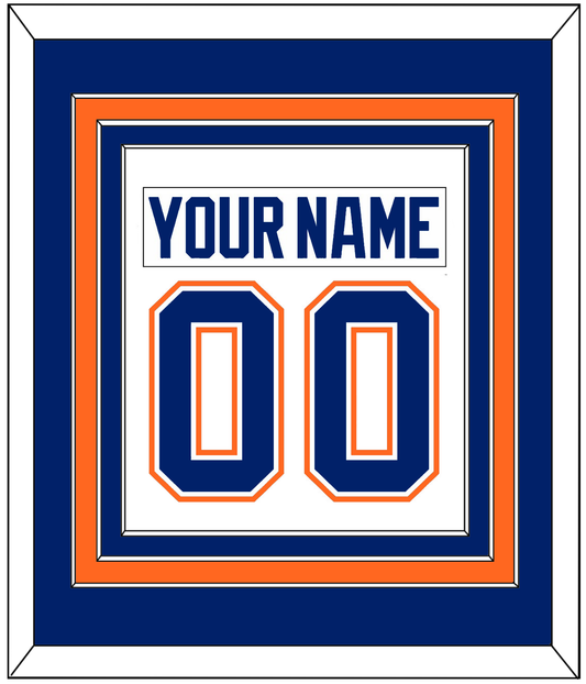 Edmonton Nameplate & Number (Back) Combined - Home White (1981-1994) - Premier Tier 2