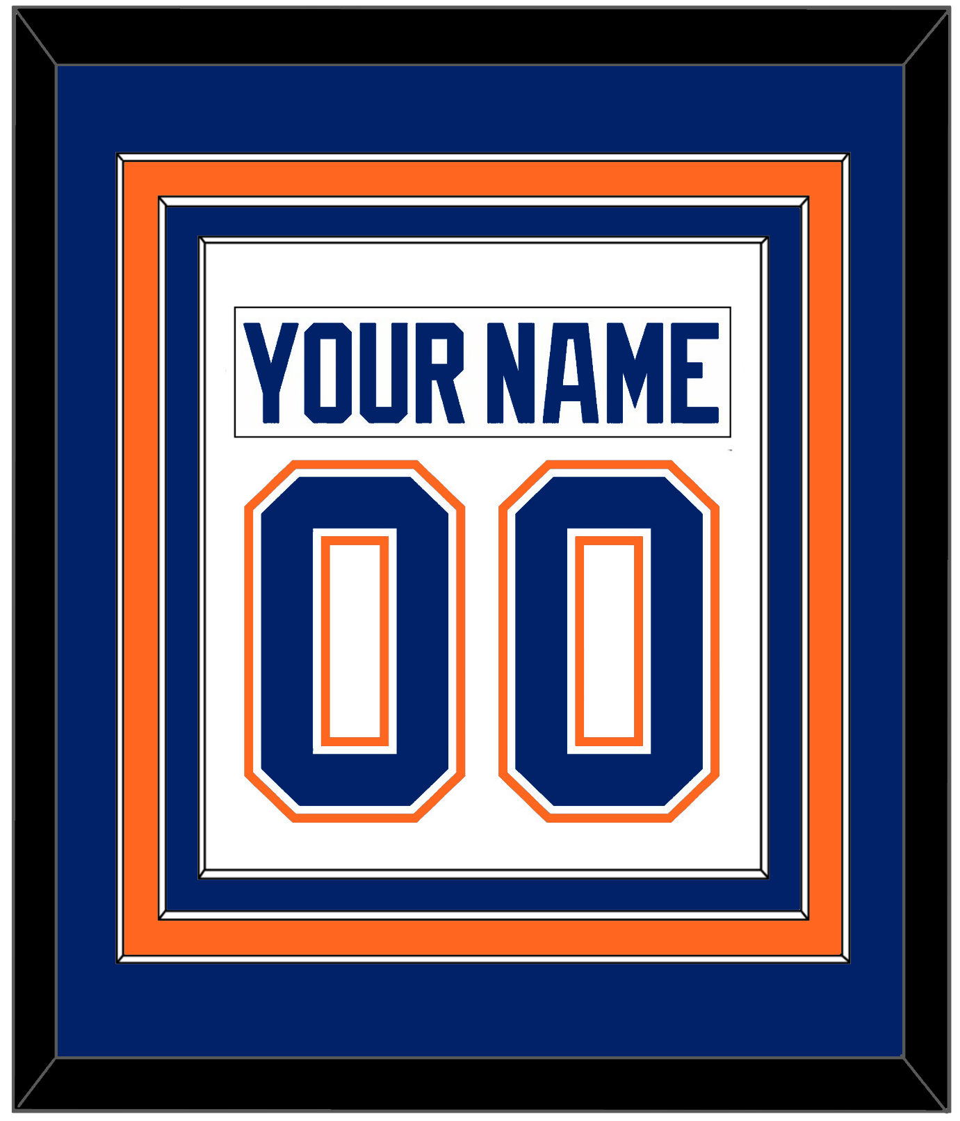Edmonton Nameplate & Number (Back) Combined - Home White (1981-1994) - Premier Tier 2