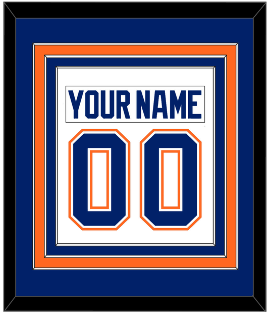 Edmonton Nameplate & Number (Back) Combined - Home White (1981-1994) - Premier Tier 2