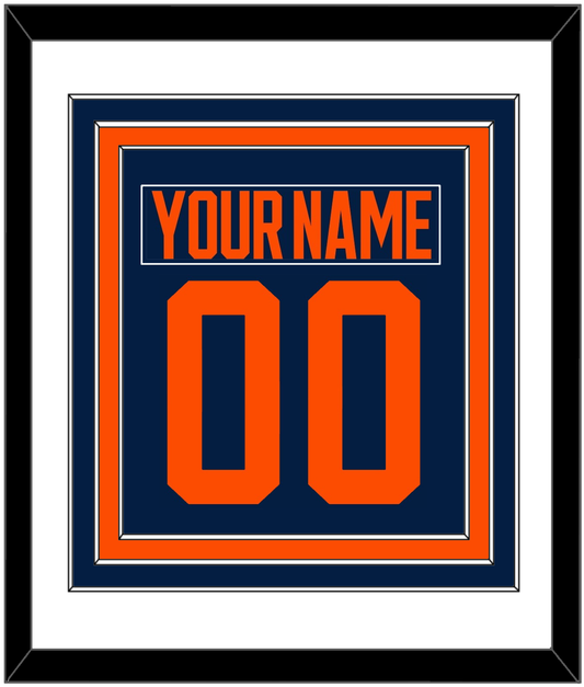 Edmonton Nameplate & Number (Back) Combined - Alternate Navy (2019-2024) - Premier Tier 1