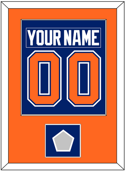 Edmonton Nameplate & Number (Back) Combined With 1990 Stanley Cup Finals Patch - Road Blue (1981-1994) - Essential Tier 2