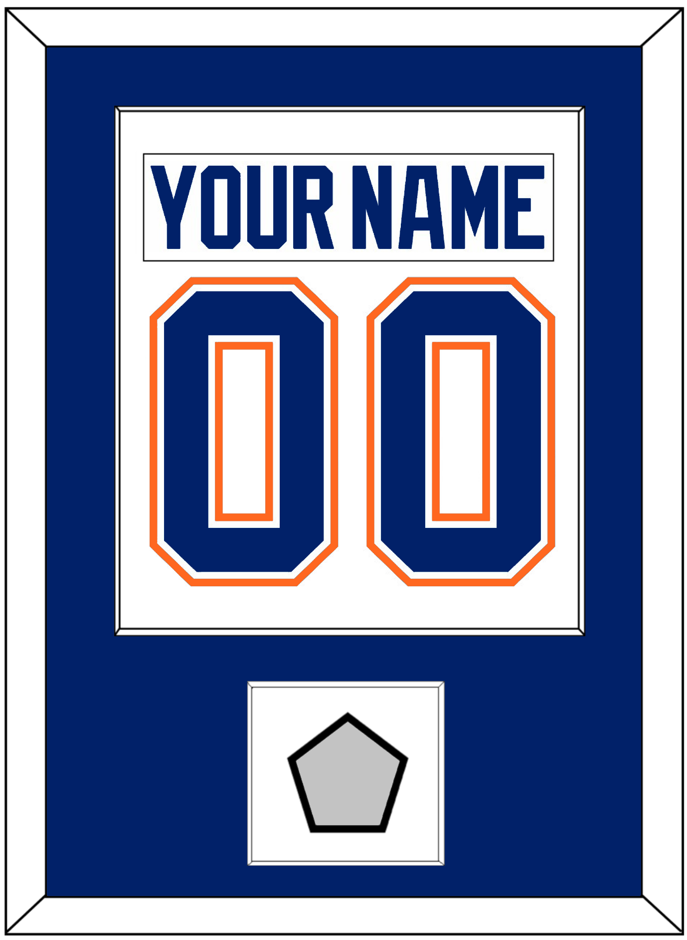 Edmonton Nameplate & Number (Back) Combined With 1990 Stanley Cup Finals Patch - Home White (1981-1994) - Essential Tier 1