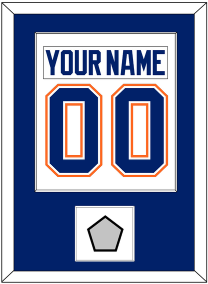 Edmonton Nameplate & Number (Back) Combined With 1990 Stanley Cup Finals Patch - Home White (1981-1994) - Essential Tier 1